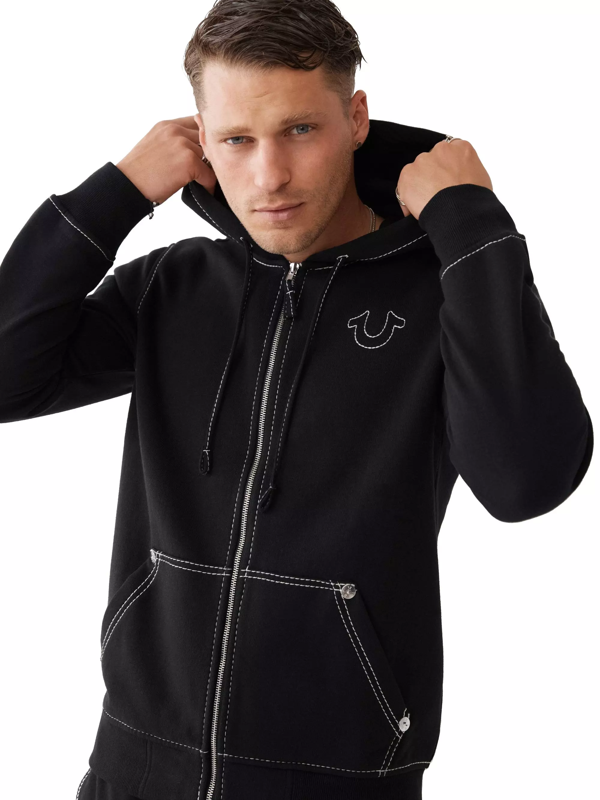 True religion zip up sweater hotsell